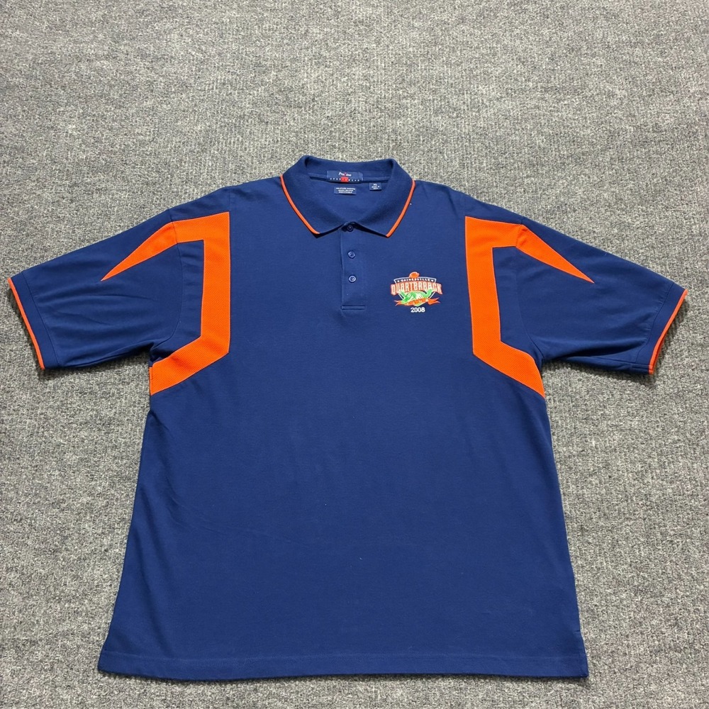 Gainesville Quarterback Club 2008 Mens Polo Shirt XL Blue‎ Sportswear Vintage